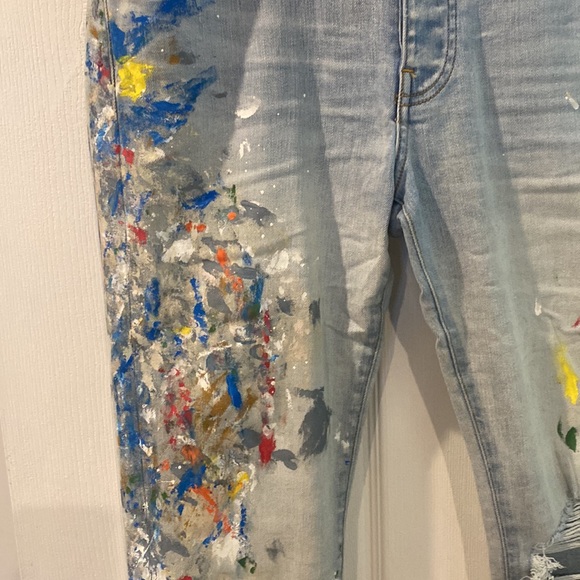 Amiri paint splattered skinny jeans, 32 men’s - Picture 2 of 13